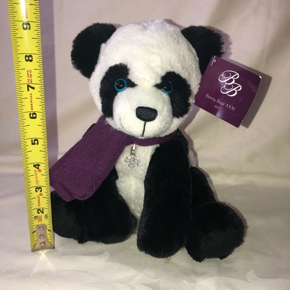 Ben Bridge Bear; NWT Teddy Bear Soft Plush w/Purple Scarf 10” Stuffed Animal - Picture 9 of 9
